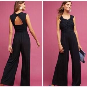 Moulinette Soeurs Anthropologie Size M Medium Molly Jumpsuit Black Pockets